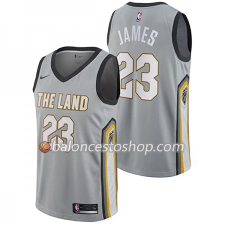 Camiseta Hombre NBA Cleveland Cavaliers LeBron James 23 Nike City Edition Swingman